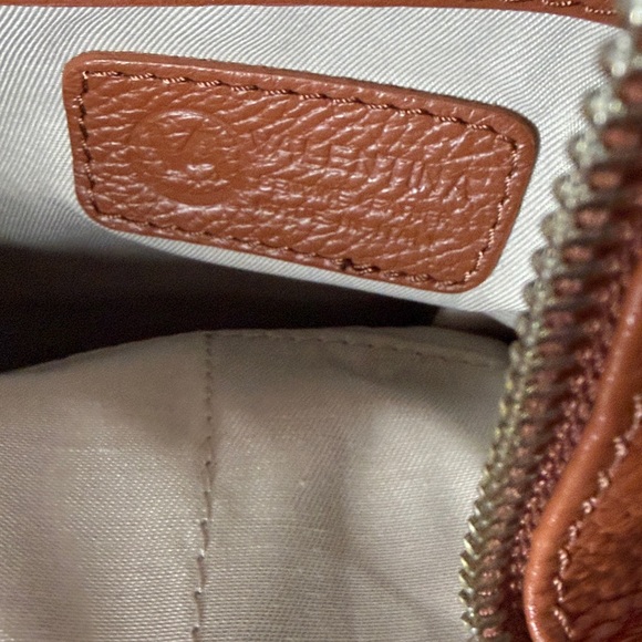 Valentina Italian Leather Backpack Purse Brown Pebbled Convertible Sling Bag - Picture 5 of 8